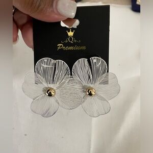 White ALOHA Earrings